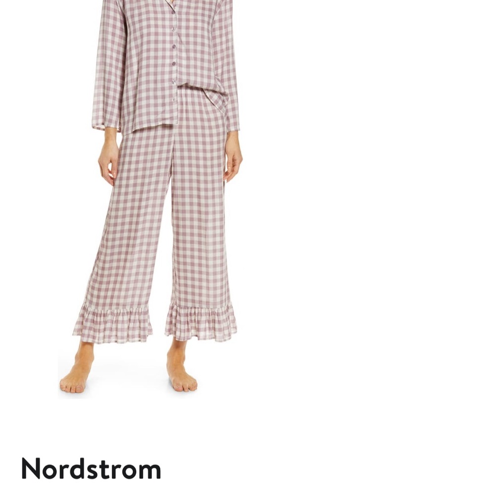 Nordstrom Purple morning gingham sleepwear set!! Absolutely beautiful 100% Rayon